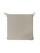 Load image into Gallery viewer, Regency Ticking Stripe Natural Square Tie-On Seat Pads Dining/Patio/Garden/Kitchen