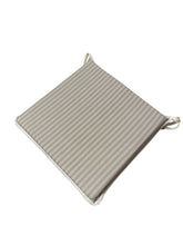 Load image into Gallery viewer, Regency Ticking Stripe Natural Square Tie-On Seat Pads Dining/Patio/Garden/Kitchen