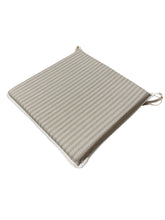 Load image into Gallery viewer, Regency Ticking Stripe Natural Square Tie-On Seat Pads Dining/Patio/Garden/Kitchen