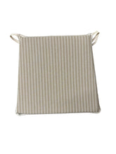 Load image into Gallery viewer, Regency Ticking Stripe Natural Tapered Seat Pads For Garden, Patio, Kitchen, Dining