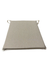 Load image into Gallery viewer, Regency Ticking Stripe Natural Tapered Seat Pads For Garden, Patio, Kitchen, Dining