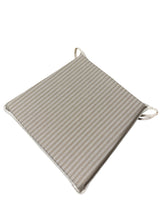Load image into Gallery viewer, Regency Ticking Stripe Natural Tapered Seat Pads For Garden, Patio, Kitchen, Dining