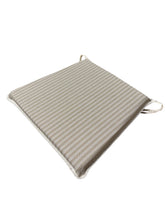 Load image into Gallery viewer, Regency Ticking Stripe Natural Tapered Seat Pads For Garden, Patio, Kitchen, Dining