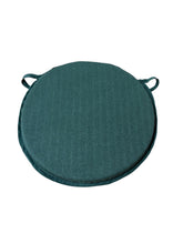 Load image into Gallery viewer, Tweedie Forest Green Round Bistro Seat Pad 12" 14" 16"