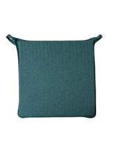 Load image into Gallery viewer, Tweedie Forest Green Square Tie-On Seat Pads