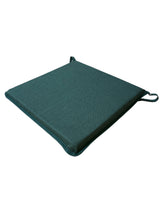 Load image into Gallery viewer, Tweedie Forest Green Square Tie-On Seat Pads