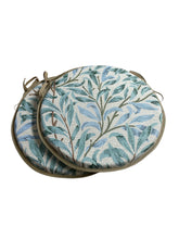 Load image into Gallery viewer, William Morris - Willow Bough Seaspray Tapestry Set Of 2 Round Bistro Seat Pads