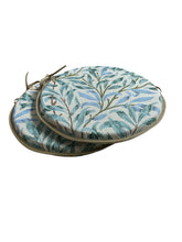 Load image into Gallery viewer, William Morris - Willow Bough Seaspray Tapestry Set Of 2 Round Bistro Seat Pads