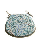Load image into Gallery viewer, William Morris - Willow Bough Seaspray Tapestry D-Shaped Seat Pads For Garden, Patio, Kitchen, Dining