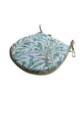 Load image into Gallery viewer, William Morris - Willow Bough Seaspray Tapestry D-Shaped Seat Pads For Garden, Patio, Kitchen, Dining
