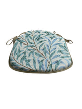 Load image into Gallery viewer, William Morris - Willow Bough Seaspray Tapestry Small Spindle Back Seat Pads For Garden, Patio, Kitchen, Dining