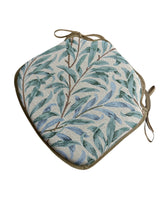 Load image into Gallery viewer, William Morris - Willow Bough Seaspray Tapestry Small Spindle Back Seat Pads For Garden, Patio, Kitchen, Dining