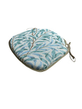 Load image into Gallery viewer, William Morris - Willow Bough Seaspray Tapestry Small Spindle Back Seat Pads For Garden, Patio, Kitchen, Dining