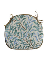 Load image into Gallery viewer, William Morris - Willow Bough Seaspray Tapestry Large Spindle Back Seat Pads For Garden, Patio, Kitchen, Dining
