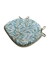 Load image into Gallery viewer, William Morris - Willow Bough Seaspray Tapestry Large Spindle Back Seat Pads For Garden, Patio, Kitchen, Dining