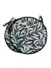 Load image into Gallery viewer, William Morris - Willow Bough Ebony Tapestry Set Of 2 Round Bistro Seat Pads