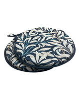 Load image into Gallery viewer, William Morris - Willow Bough Ebony Tapestry Set Of 2 Round Bistro Seat Pads