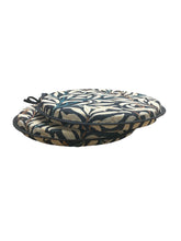 Load image into Gallery viewer, William Morris - Willow Bough Ebony Tapestry Set Of 2 Round Bistro Seat Pads