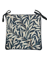 Load image into Gallery viewer, William Morris - Willow Bough Ebony Tapestry Square Tie-On Seat Pads Dining/Patio/Garden/Kitchen