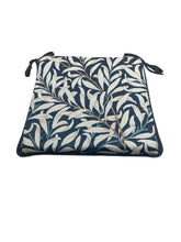 Load image into Gallery viewer, William Morris - Willow Bough Ebony Tapestry Square Tie-On Seat Pads Dining/Patio/Garden/Kitchen