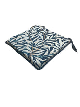 Load image into Gallery viewer, William Morris - Willow Bough Ebony Tapestry Square Tie-On Seat Pads Dining/Patio/Garden/Kitchen