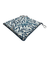 Load image into Gallery viewer, William Morris - Willow Bough Ebony Tapestry Tapered Seat Pads For Garden, Patio, Kitchen, Dining