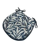 Load image into Gallery viewer, William Morris - Willow Bough Ebony Tapestry D-Shaped Seat Pads For Garden, Patio, Kitchen, Dining