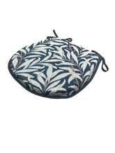Load image into Gallery viewer, William Morris - Willow Bough Ebony Tapestry D-Shaped Seat Pads For Garden, Patio, Kitchen, Dining