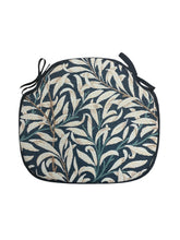 Load image into Gallery viewer, William Morris - Willow Bough Ebony Tapestry Large Spindle Back Seat Pads For Garden, Patio, Kitchen, Dining