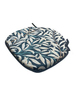Load image into Gallery viewer, William Morris - Willow Bough Ebony Tapestry Large Spindle Back Seat Pads For Garden, Patio, Kitchen, Dining
