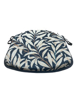 Load image into Gallery viewer, William Morris - Willow Bough Ebony Tapestry Small Spindle Back Seat Pads For Garden, Patio, Kitchen, Dining