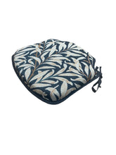 Load image into Gallery viewer, William Morris - Willow Bough Ebony Tapestry Small Spindle Back Seat Pads For Garden, Patio, Kitchen, Dining