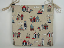 Load image into Gallery viewer, Seaside Linen Square Tie-On Seat Pads Dining/Patio/Garden/Kitchen