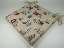 Load image into Gallery viewer, Seaside Linen Square Tie-On Seat Pads Dining/Patio/Garden/Kitchen