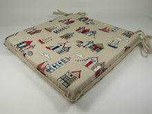 Load image into Gallery viewer, Seaside Linen Square Tie-On Seat Pads Dining/Patio/Garden/Kitchen