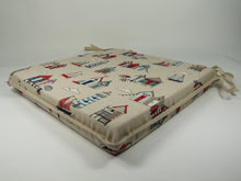 Load image into Gallery viewer, Seaside Linen Square Tie-On Seat Pads Dining/Patio/Garden/Kitchen