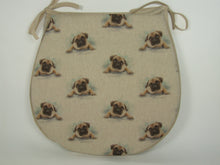 Load image into Gallery viewer, Pug D-Shaped Seat Pads For Garden, Patio, Kitchen, Dining