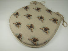 Load image into Gallery viewer, Pug D-Shaped Seat Pads For Garden, Patio, Kitchen, Dining