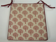 Load image into Gallery viewer, Mulberry Tree Red Tapered Seat Pads For Garden, Patio, Kitchen, Dining