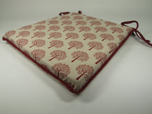 Load image into Gallery viewer, Mulberry Tree Red Tapered Seat Pads For Garden, Patio, Kitchen, Dining