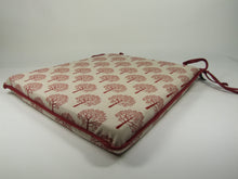 Load image into Gallery viewer, Mulberry Tree Red Tapered Seat Pads For Garden, Patio, Kitchen, Dining