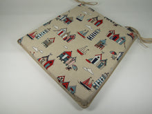 Load image into Gallery viewer, Seaside Linen Tapered Seat Pads For Garden, Patio, Kitchen, Dining