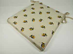 Bee Linen Tapered Seat Pads For Garden, Patio, Kitchen, Dining