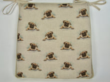 Load image into Gallery viewer, Pug Tapered Seat Pads For Garden, Patio, Kitchen, Dining