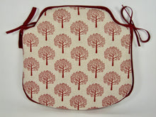 Load image into Gallery viewer, Mulberry Tree Red Small Spindle Back Seat Pads For Garden, Patio, Kitchen, Dining
