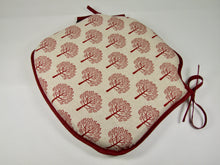 Load image into Gallery viewer, Mulberry Tree Red Small Spindle Back Seat Pads For Garden, Patio, Kitchen, Dining