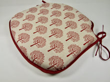 Load image into Gallery viewer, Mulberry Tree Red Small Spindle Back Seat Pads For Garden, Patio, Kitchen, Dining