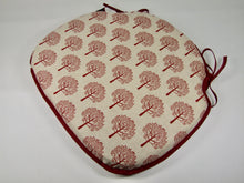 Load image into Gallery viewer, Mulberry Tree Red Large Spindle Back Seat Pads For Garden, Patio, Kitchen, Dining