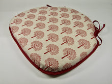 Load image into Gallery viewer, Mulberry Tree Red Large Spindle Back Seat Pads For Garden, Patio, Kitchen, Dining
