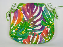 Load image into Gallery viewer, Tropical Leaves Small Spindle Back Seat Pads For Garden, Patio, Kitchen, Dining